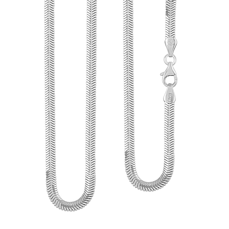 Italian Sterling Silver Diamond-cut Dragon Tail Chain Necklace 20 Inches 13.16 Grams