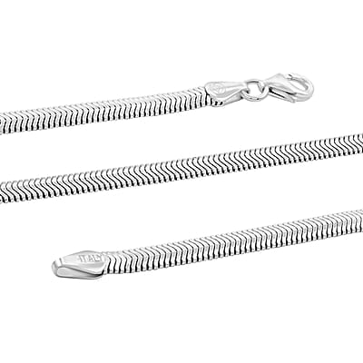 Italian Sterling Silver Diamond-cut Dragon Tail Chain Necklace 20 Inches 13.16 Grams