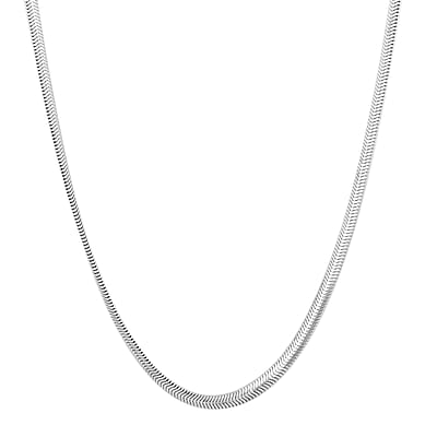 Italian Sterling Silver Diamond-cut Dragon Tail Chain Necklace 20 Inches 13.16 Grams