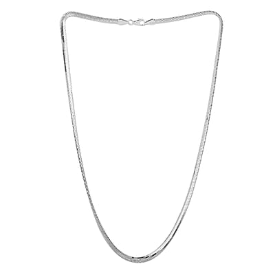 Italian Sterling Silver Diamond-cut Dragon Tail Chain Necklace 20 Inches 13.16 Grams