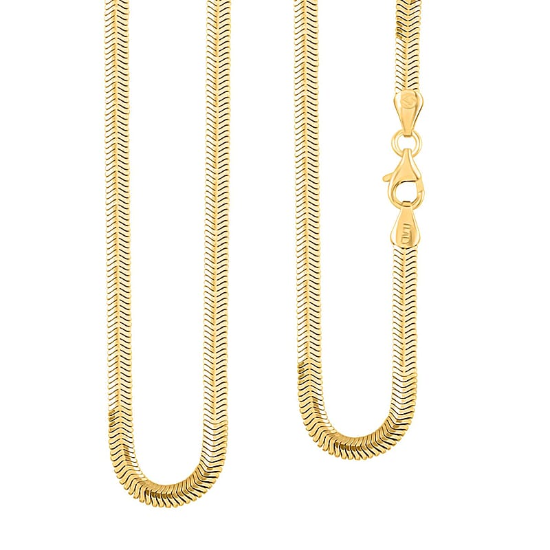 Italian 14K Yellow Gold Over Sterling Silver Diamond-cut Dragon Tail Chain Necklace 20 Inches 12.86 Grams