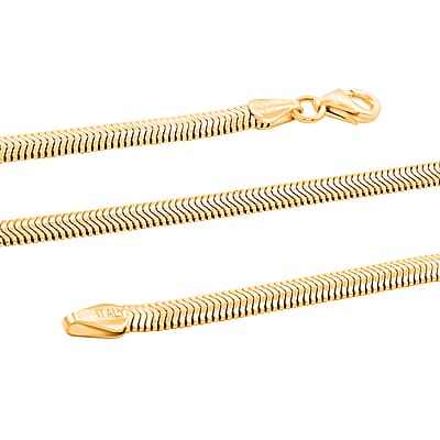 Italian 14K Yellow Gold Over Sterling Silver Diamond-cut Dragon Tail Chain Necklace 20 Inches 12.86 Grams