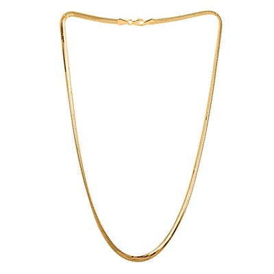 Italian 14K Yellow Gold Over Sterling Silver Diamond-cut Dragon Tail Chain Necklace 20 Inches 12.86 Grams