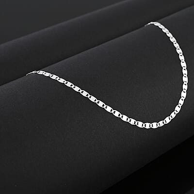 Italian Valentino Chain Necklace in Sterling Silver 2.65 Grams 20 Inches