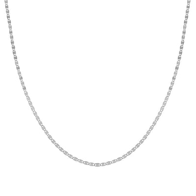 Italian Valentino Chain Necklace in Sterling Silver 2.65 Grams 20 Inches