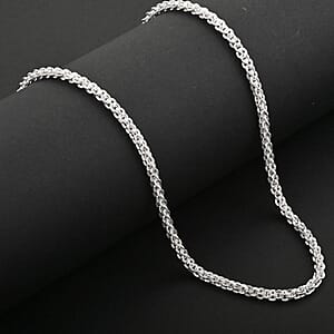 Italian Sterling Silver Vortex Chain Necklace 18 Inches 15.86 Grams