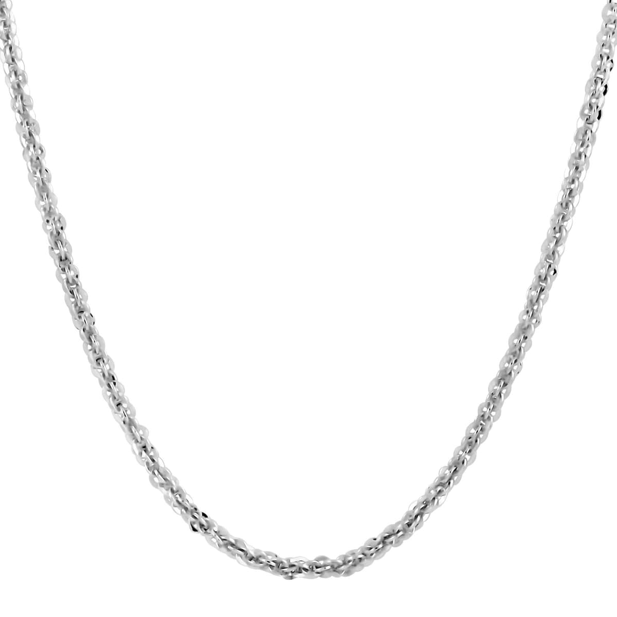 Italian Sterling Silver Vortex Chain Necklace 18 Inches 15.86 Grams image number 2