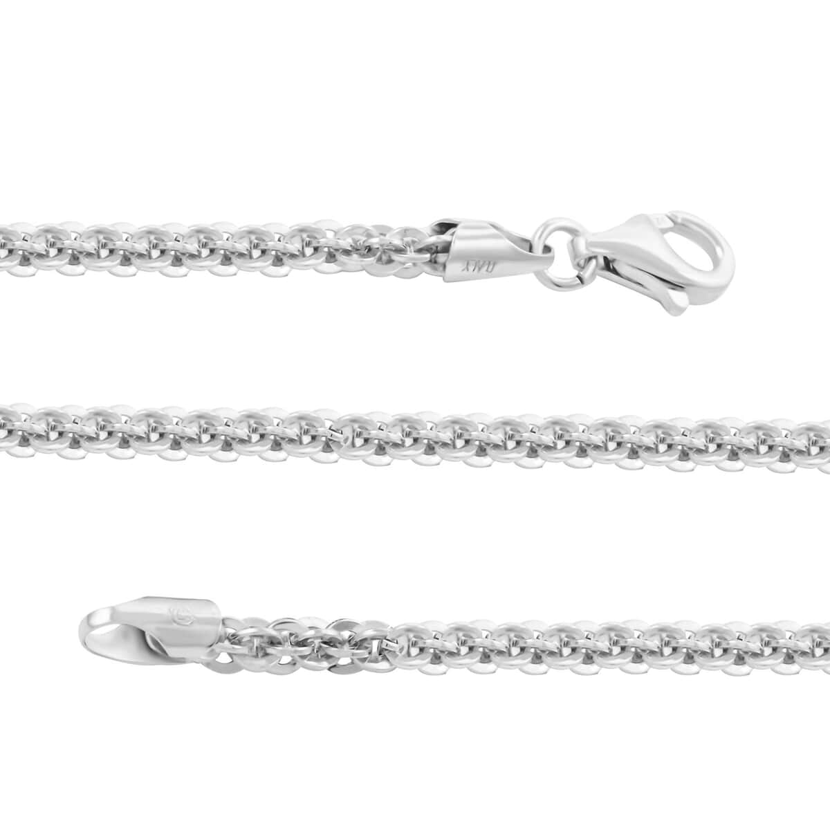 Italian Sterling Silver Vortex Chain Necklace 18 Inches 15.86 Grams image number 3