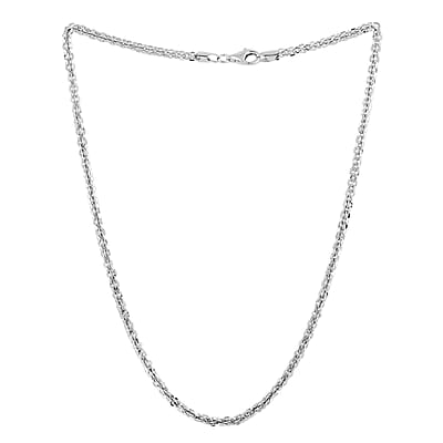 Italian Sterling Silver Vortex Chain Necklace 18 Inches 15.86 Grams