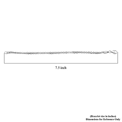 Italian Sterling Silver Vortex Chain Bracelet (7.50 In) 7.11 Grams