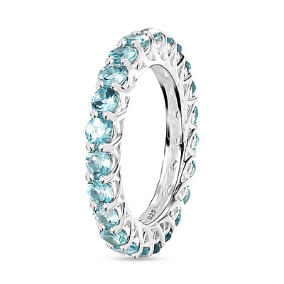 Betroka Blue Apatite 4.30 ctw Ring in Sterling Silver (Size 10.0)