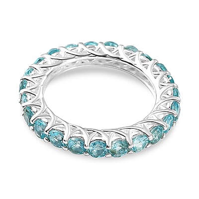 Betroka Blue Apatite 4.30 ctw Ring in Sterling Silver (Size 10.0)