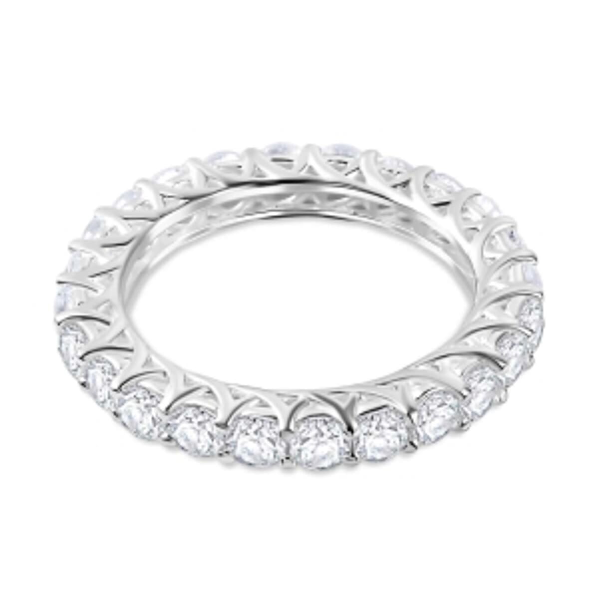 White Zircon 4.83 ctw Ring in Sterling Silver (Size 6.5) image number 5