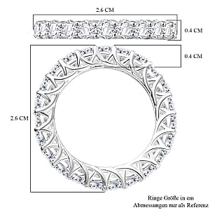 White Zircon 4.83 ctw Ring in Sterling Silver (Size 6.5)