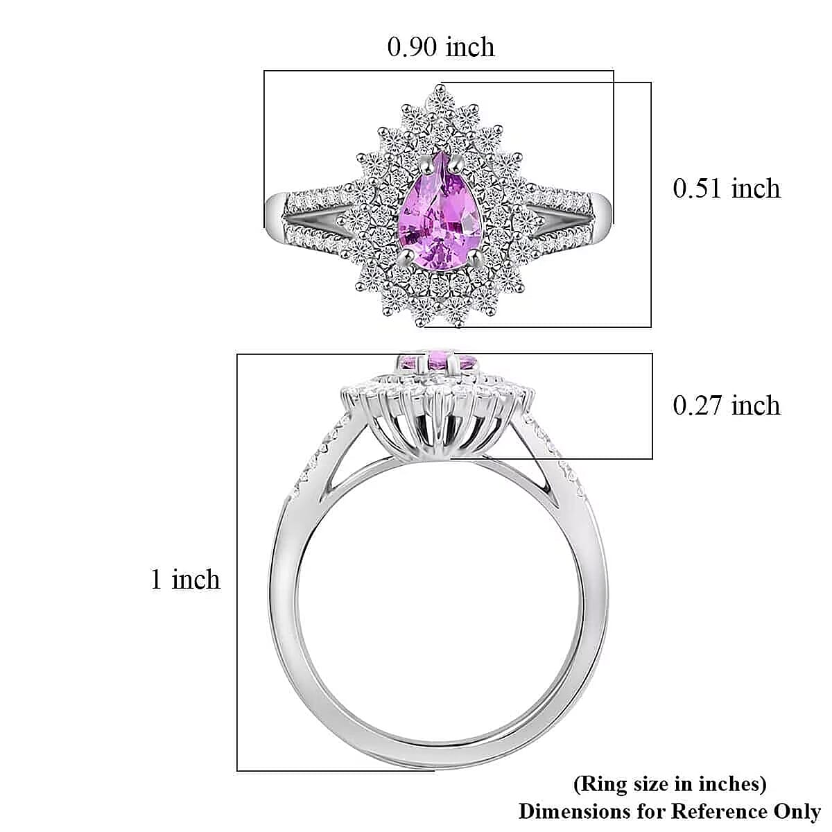Rhapsody AAAA Madagascar Purple Sapphire and E-F VS Diamond 1.26 ctw Ring in 950 Platinum (Size 9.0) 7.25 Grams image number 4