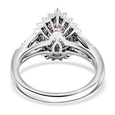 Rhapsody AAAA Madagascar Purple Sapphire and E-F VS Diamond 1.26 ctw Ring in 950 Platinum (Size 9.0) 7.25 Grams
