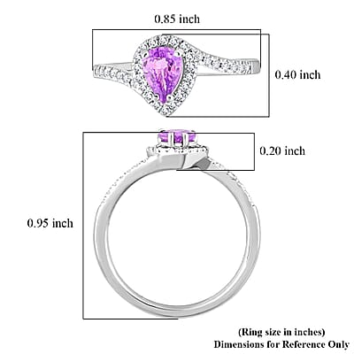 Certified & Appraised Rhapsody AAAA Madagascar Purple Sapphire and E-F VS Diamond 1.00 ctw Ring in 950 Platinum (Size 11.0) 5.27 Grams