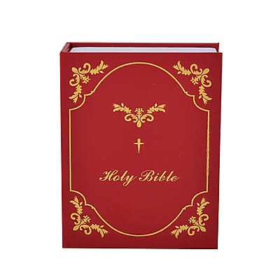 Bible Book Earrings in ION Plated YG and Stainless Steel
