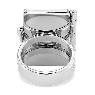 Openable Holy Cross Bible Ring in ION Plated YG and Stainless Steel (Size 7)
