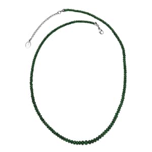 Certified & Appraised Rhapsody 950 Platinum AAAA Tsavorite Garnet 50.00 ctw Beaded Graduate Necklace 18-20 Inches