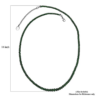 Certified & Appraised Rhapsody 950 Platinum AAAA Tsavorite Garnet 50.00 ctw Beaded Graduate Necklace 18-20 Inches