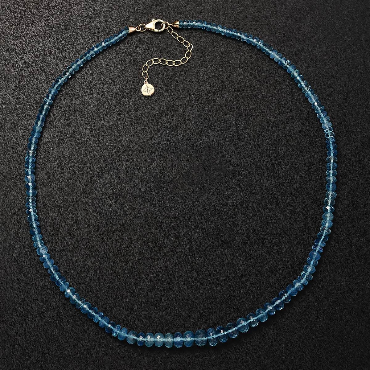 Certified & Appraised Luxoro Mangoro Aquamarine 75.00 ctw Beaded Graduation Necklace in 14K Yellow Gold 18-20 Inches image number 2