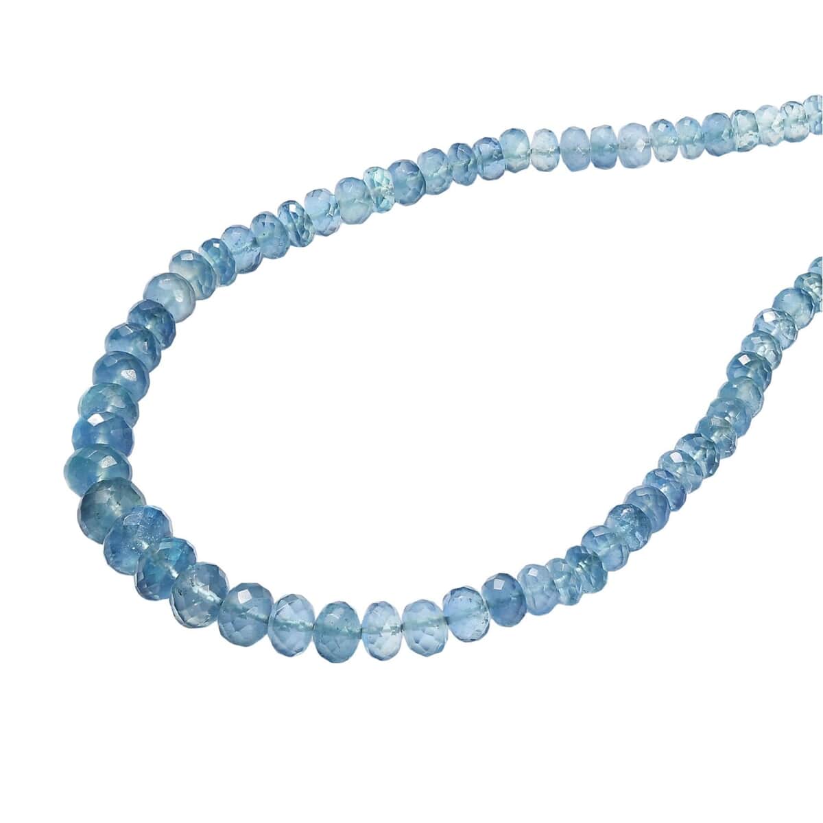 Certified & Appraised Luxoro Mangoro Aquamarine 75.00 ctw Beaded Graduation Necklace in 14K Yellow Gold 18-20 Inches image number 3