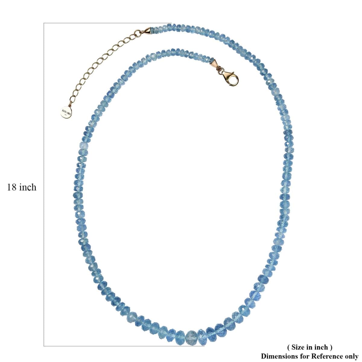 Certified & Appraised Luxoro Mangoro Aquamarine 75.00 ctw Beaded Graduation Necklace in 14K Yellow Gold 18-20 Inches image number 4