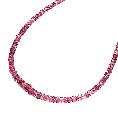 Luxoro AAA Morro Redondo Pink Tourmaline 37.35 ctw Beaded Graduated Necklace in 14K Yellow Gold 18-20 Inches