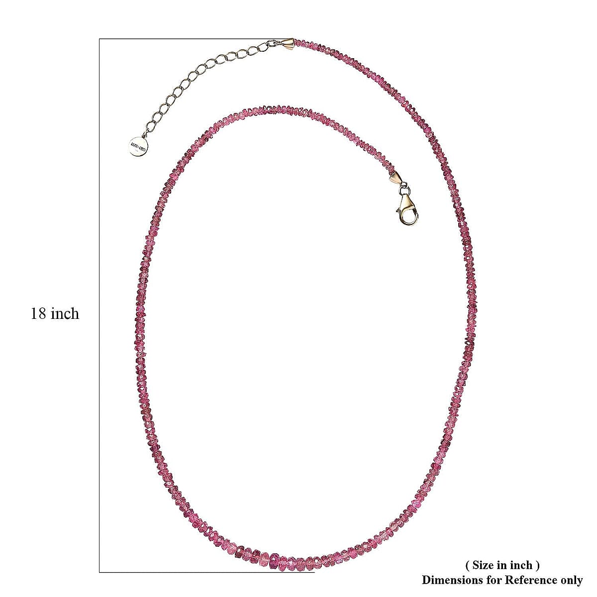 Luxoro AAA Morro Redondo Pink Tourmaline 37.35 ctw Beaded Graduated Necklace in 14K Yellow Gold 18-20 Inches image number 7