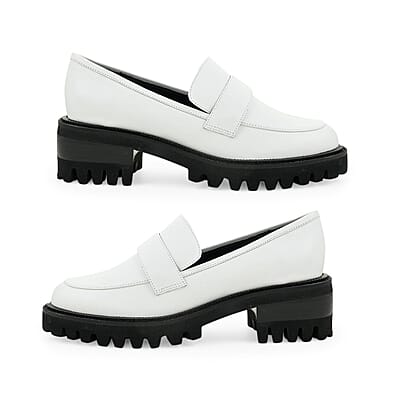 Aerosoles Loafer in White Genuine Leather SIZE 10.00