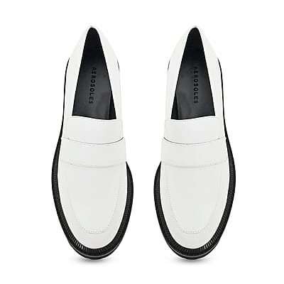 Aerosoles Loafer in White Genuine Leather SIZE 10.00