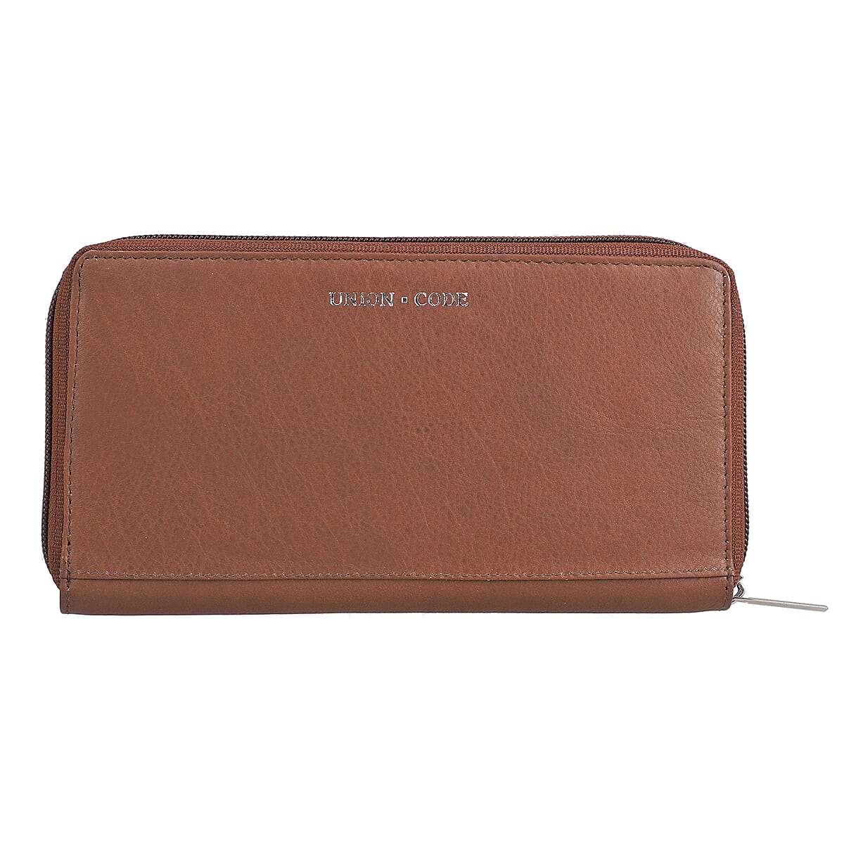 Union Code Mid Brown RFID Protected Genuine Leather Owl Family Applique Women's Wallet image number 6