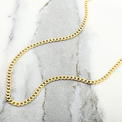 10K Yellow Gold Cuban Necklace 18 Inches