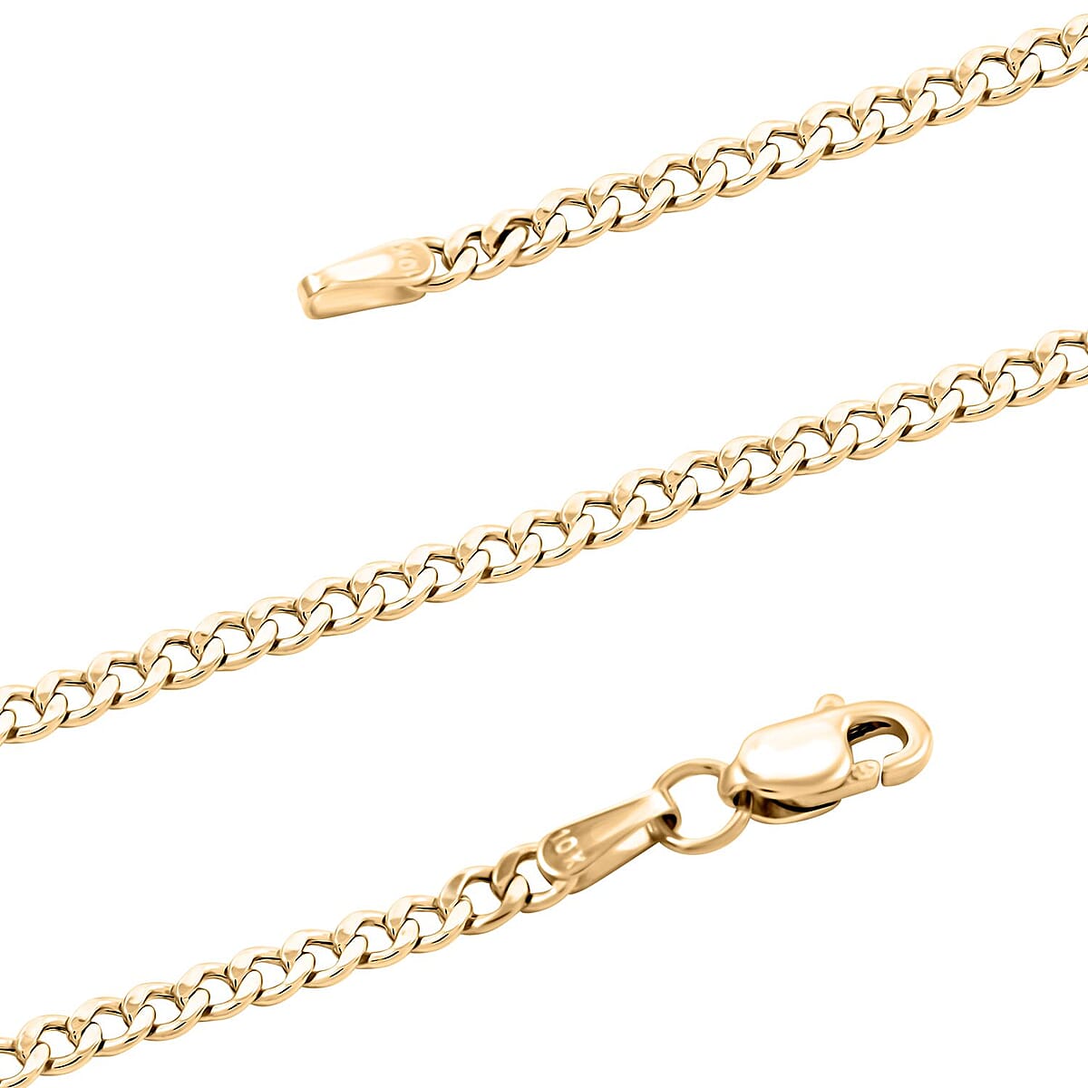 10K Yellow Gold 2mm Cuban Necklace 18 Inches 2.20 Grams image number 2