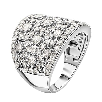 10K White Gold Diamond Ring (Size 10.0) 6.40 Grams 3.05 ctw