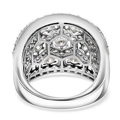 10K White Gold Diamond Ring (Size 10.0) 6.40 Grams 3.05 ctw