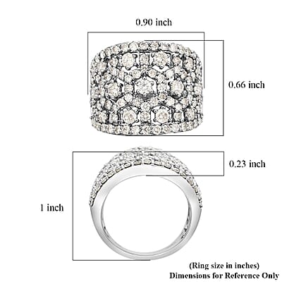 10K White Gold Diamond Ring (Size 10.0) 6.40 Grams 3.05 ctw