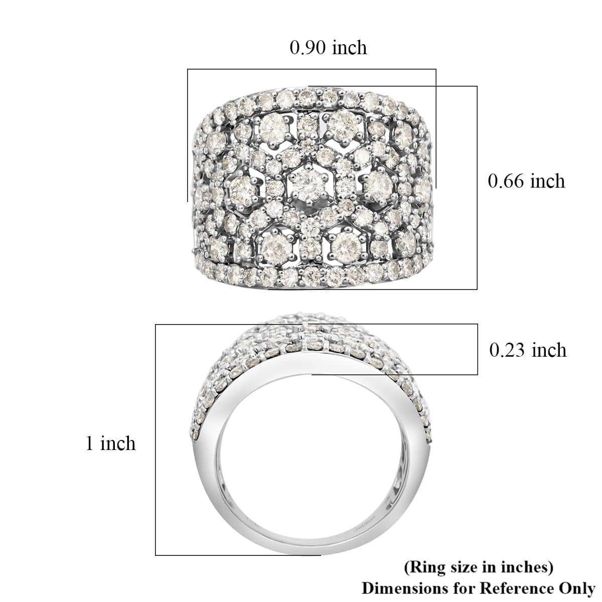 10K White Gold Diamond Ring (Size 6.0) 6.40 Grams 3.05 ctw image number 5