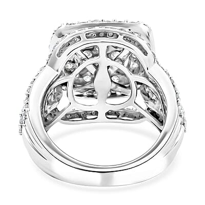 Diamond 3.05 ctw Ring in 10K White Gold (Size 10.0) 8.40 Grams