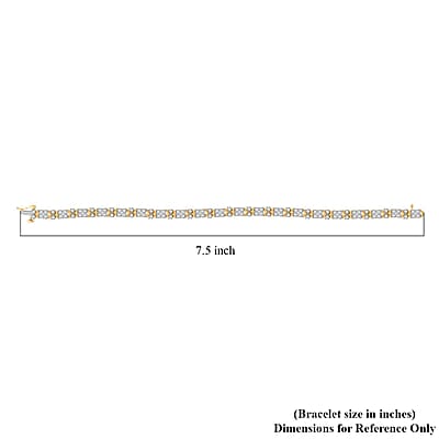 Closeout 10K Yellow Gold Diamond Bracelet (7.25 In) 7.10 Grams 4.05 ctw