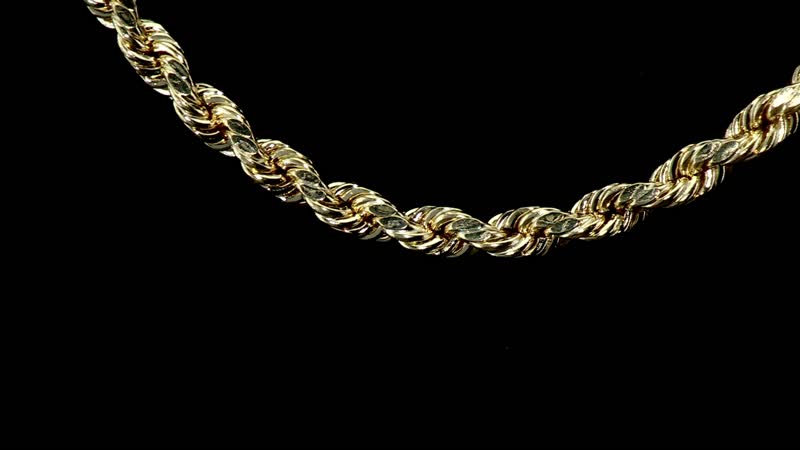6mm Diamond-cut Rope Chain Necklace in 10K Yellow Gold 12.6 Grams 24 Inches