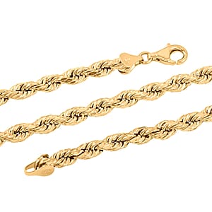 6mm Diamond-cut Rope Chain Necklace in 10K Yellow Gold 12.6 Grams 24 Inches