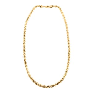 6mm Diamond-cut Rope Chain Necklace in 10K Yellow Gold 12.6 Grams 24 Inches