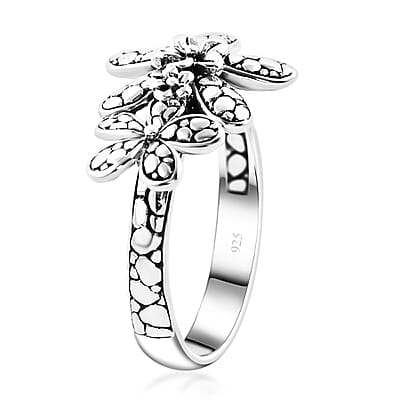 Bali Legacy Sterling Silver Floral Ring (Size 10.0) 5.05 Grams