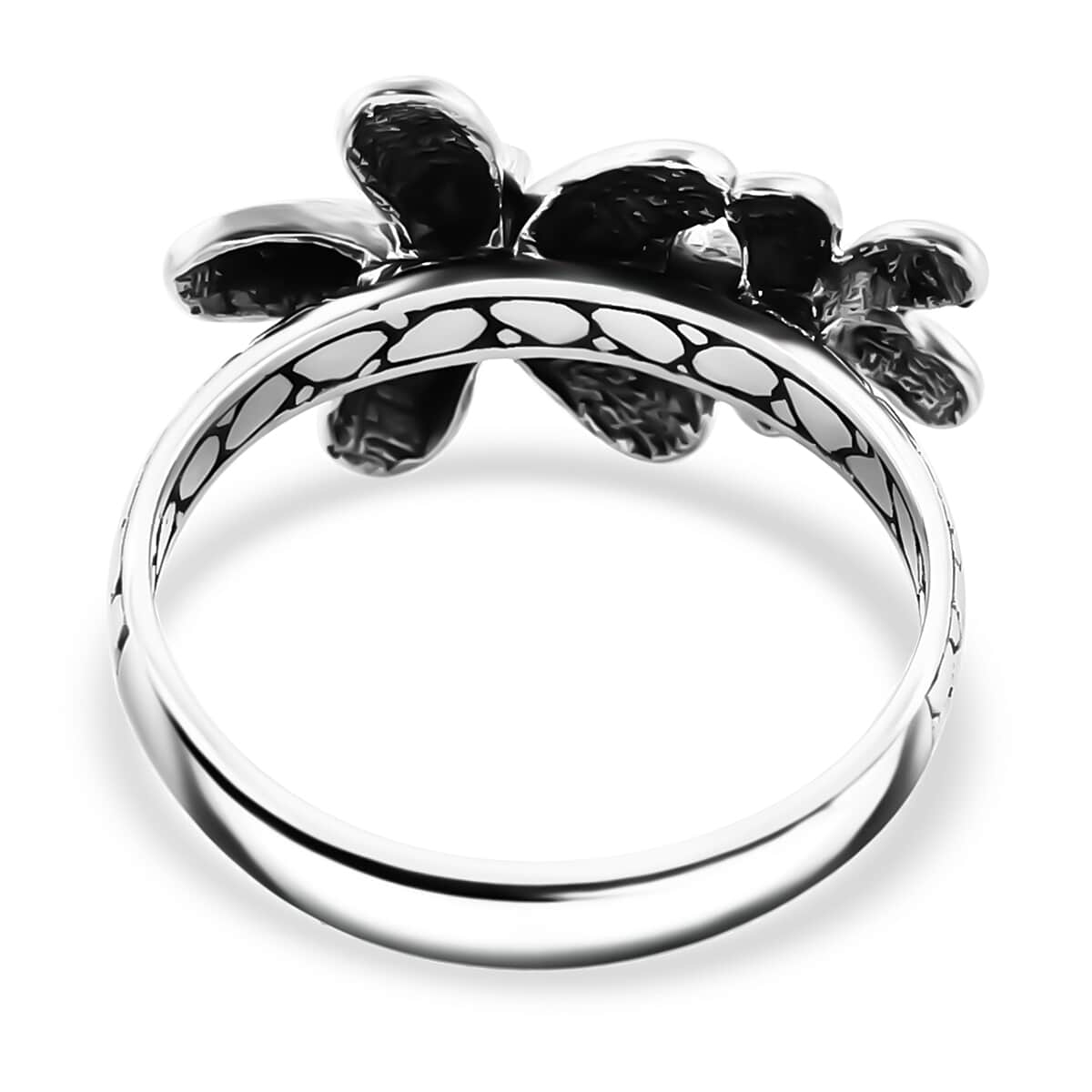 Bali Legacy Sterling Silver Floral Ring (Size 11.0) 5.05 Grams image number 4