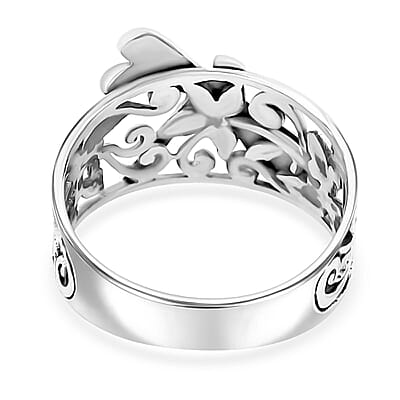 Bali Legacy Sterling Silver Dragonfly Ring (Size 10.0) 4.50 Grams