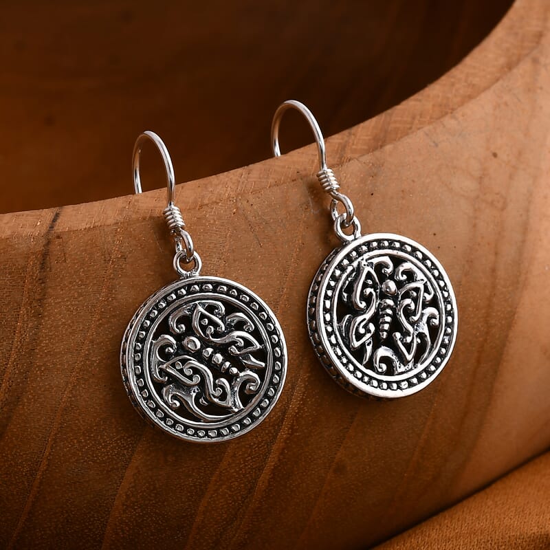 Bali Legacy Sterling Silver Butterfly Earrings 5.39 Grams
