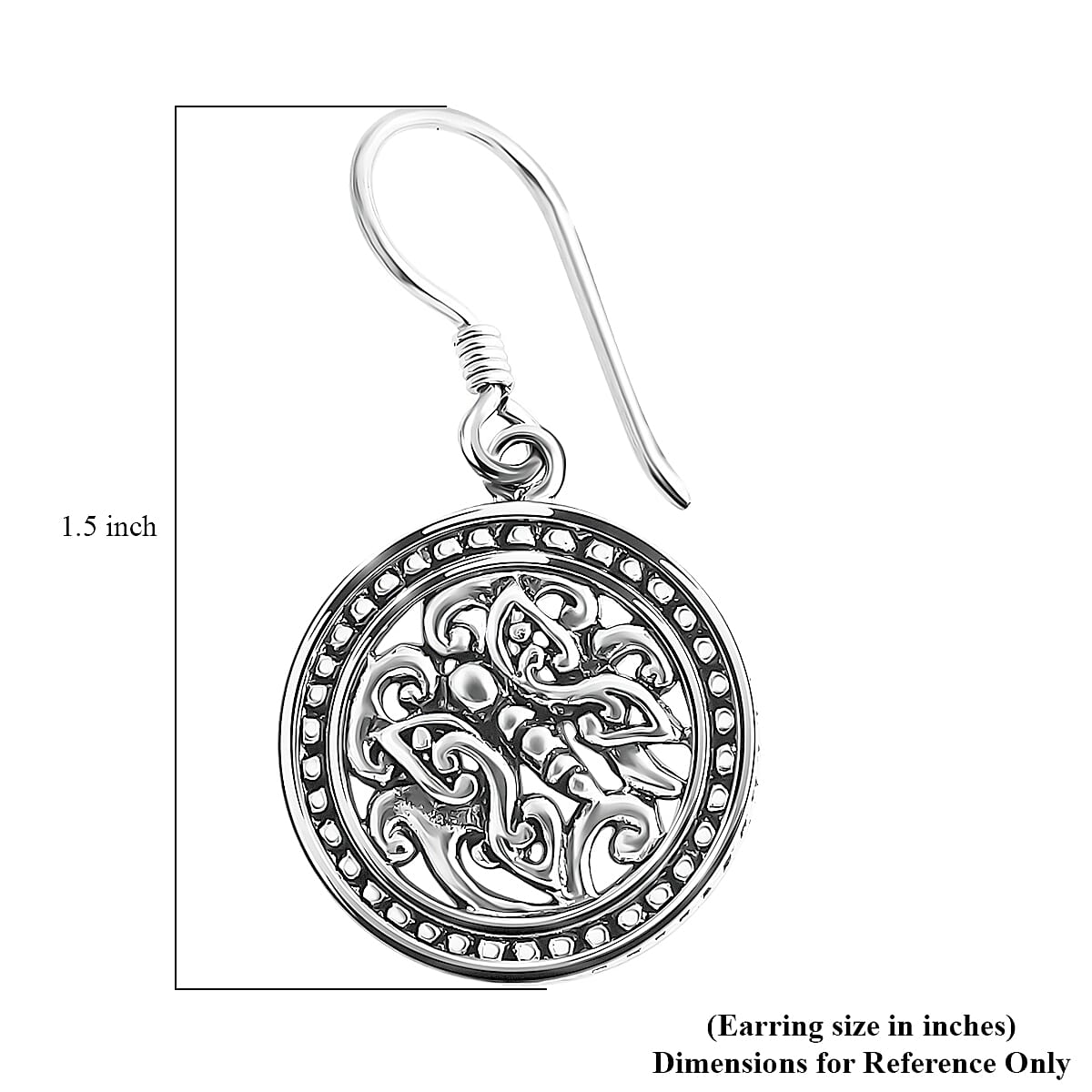Bali Legacy Sterling Silver Butterfly Earrings 5.39 Grams