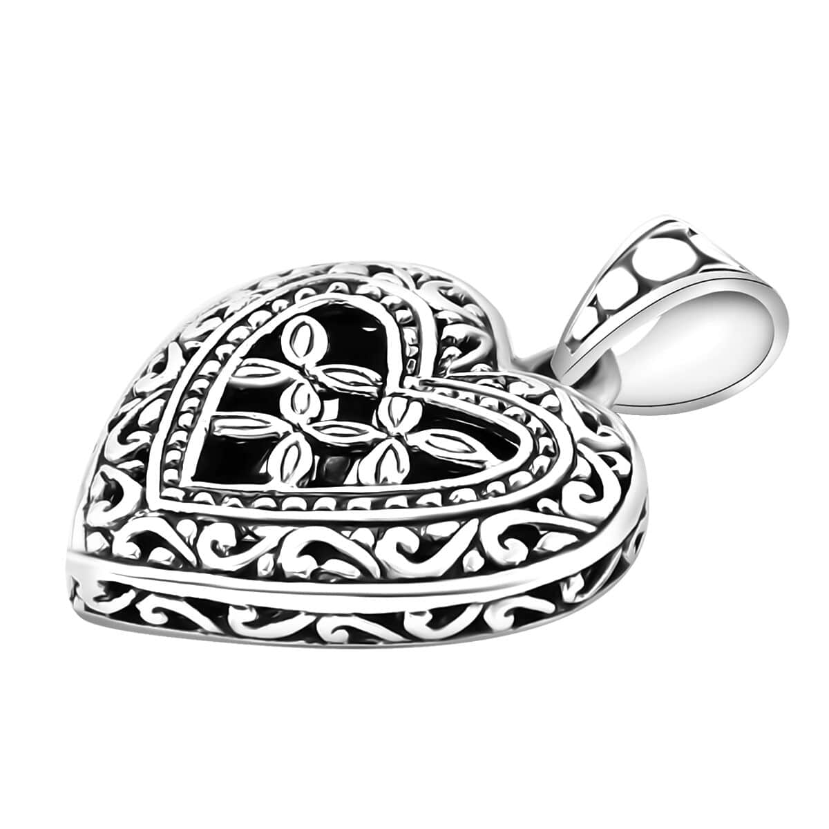 Bali Legacy Sterling Silver Heart Pendant 5.45 Grams image number 3